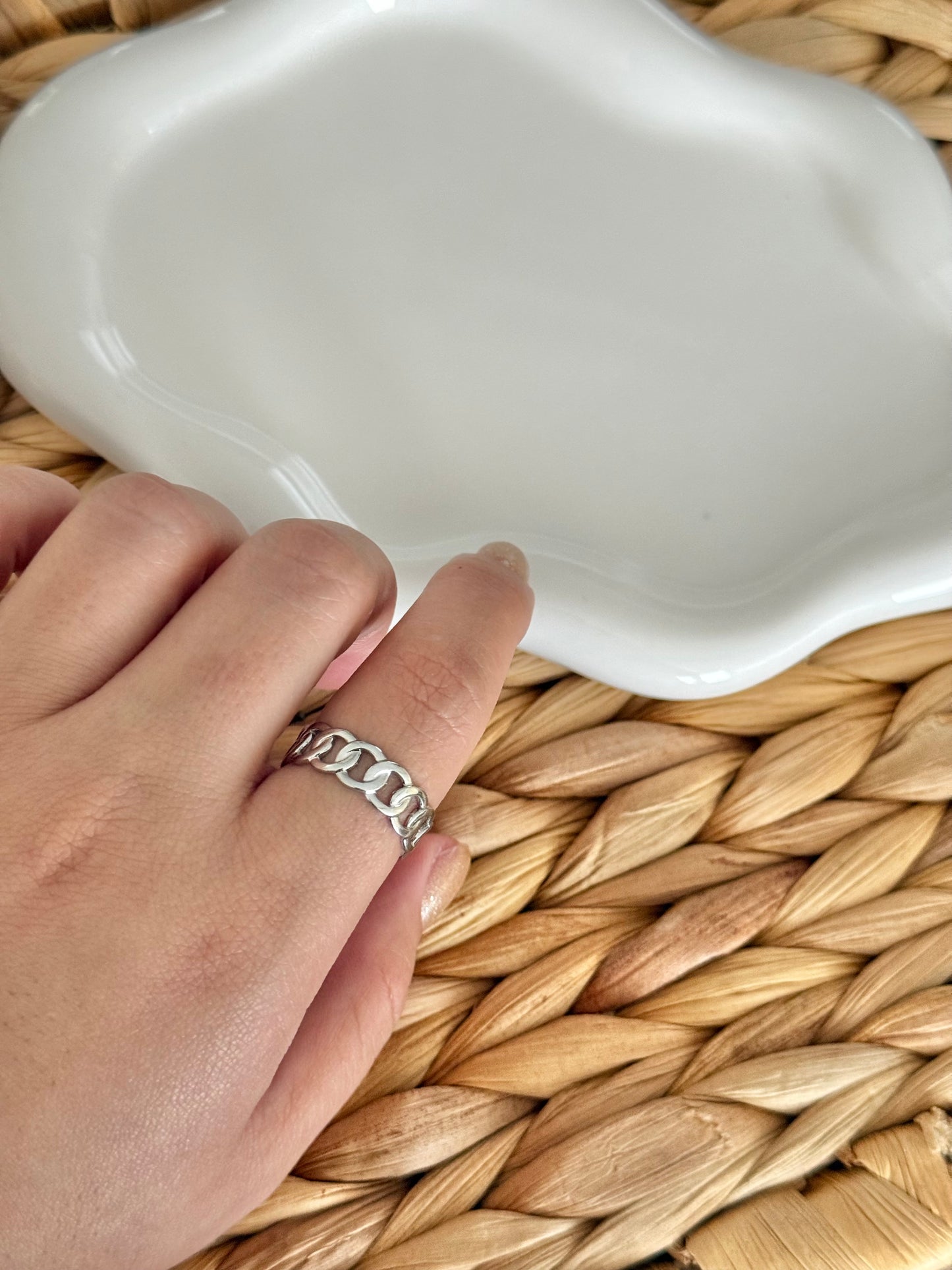 Cuban silver ring