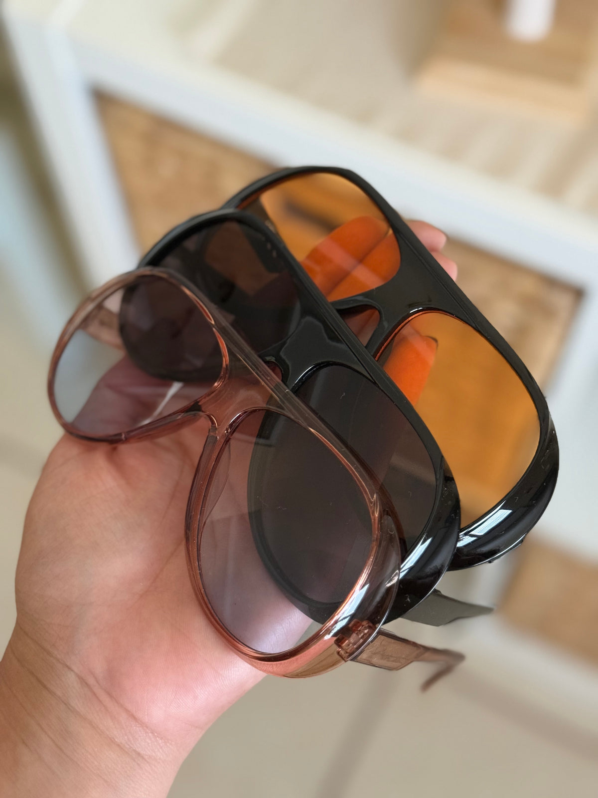 Sunglasses light brown/blue