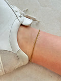 Cuban gold anklet