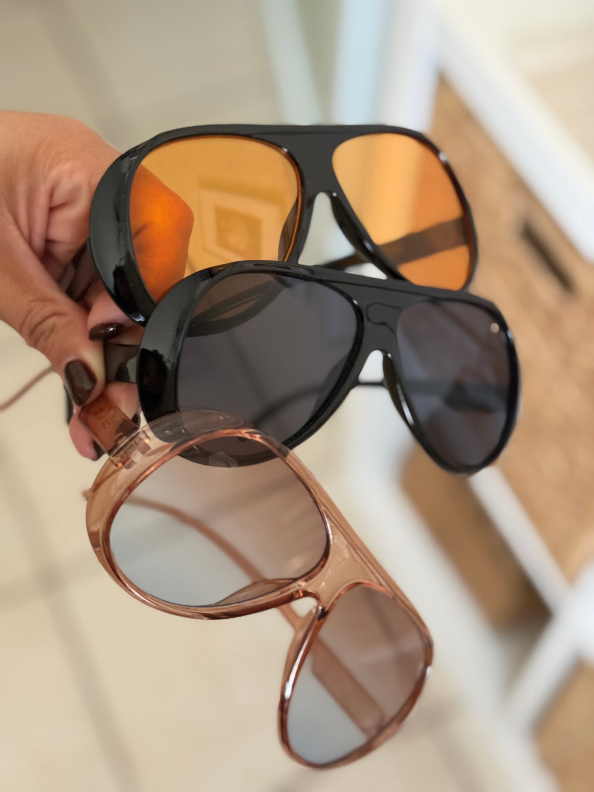 Sunglasses light brown/blue